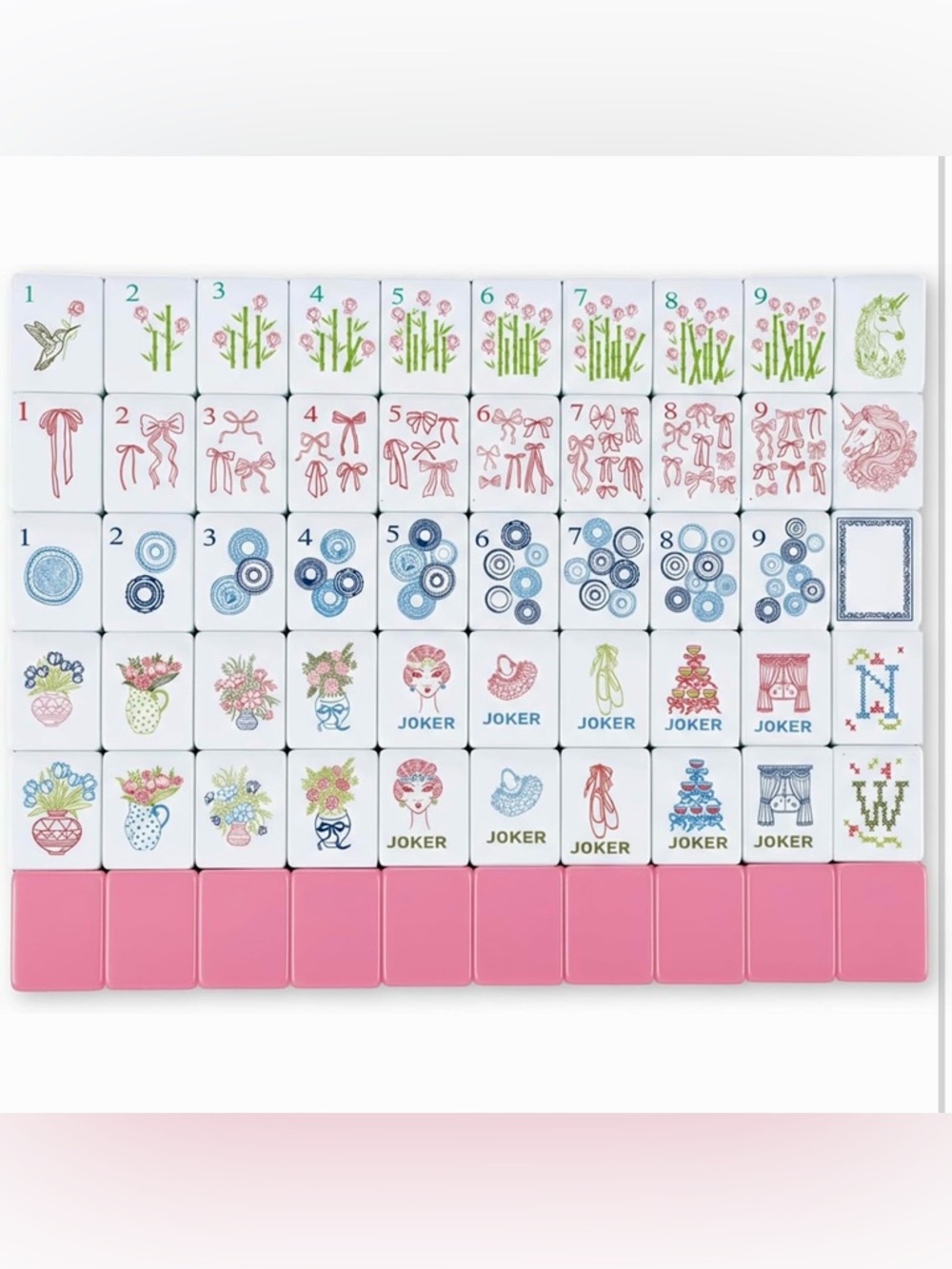 American Mahjong Tile Set Grandmillennial Coquette Mahjong